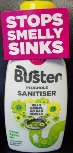Buster Plughole Sanitiser Citrus Active Gel Kills Germs 300ml
