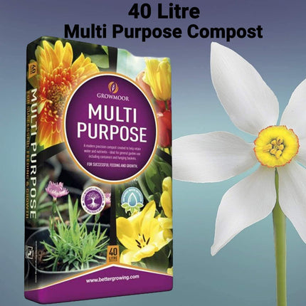 GROWMOOR Pack of 2 40L Bag Of Multi Purpose Gardening Compost Border Planting