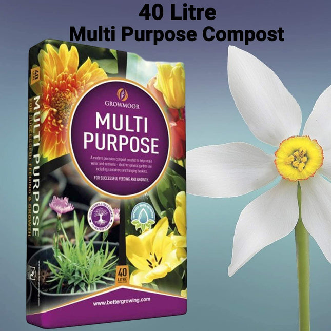 GROWMOOR Pack of 2 40L Bag Of Multi Purpose Gardening Compost Border Planting