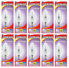 10 x Pifco Halogen Clear Candle Light Bulb E14 Energy Saver 40W Warm White