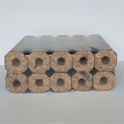 Heat Logs Open Fire Log Fuel High Energy Ultra Dry Eco Wood Fuel 2 x 10 kg Pack