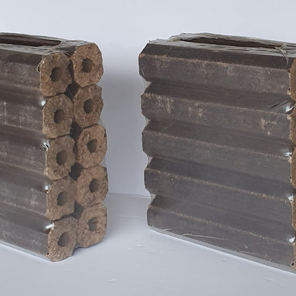 Heat Logs Open Fire Log Fuel High Energy Ultra Dry Eco Wood Fuel 2 x 10 kg Pack