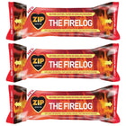 Zip The Firelog 100% Natural Instant Lighting Log Burns for 90 Minutes 700 g (3 Firelogs)