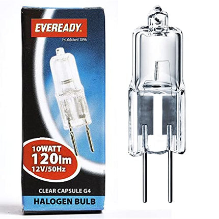 10 x 12v 10w G4 M91 Branded Lamps Long Life Halogen Capsule Light Bulbs Pack
