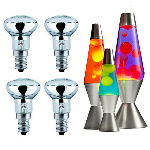 4 x 30W R39 Dimmable Clear Reflector Spot Lights/Lava Lamp Bulbs SES E14 240v