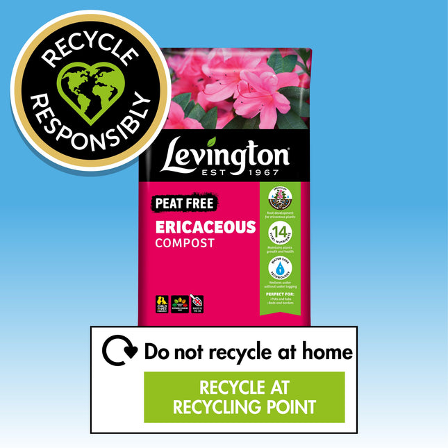 Levington PEAT FREE Ericaceous Compost, 50 litre compost for acid-loving plants
