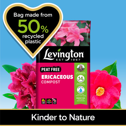 Levington PEAT FREE Ericaceous Compost, 50 litre compost for acid-loving plants