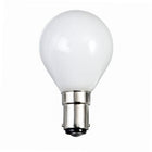 10 x G45 25 WATT SMALL BAYONET B15 CAP OPAL (WHITE) FINISH GOLF BALL LIGHT ROUND BULBS 2,000 HOUR DOUBLE LIFE