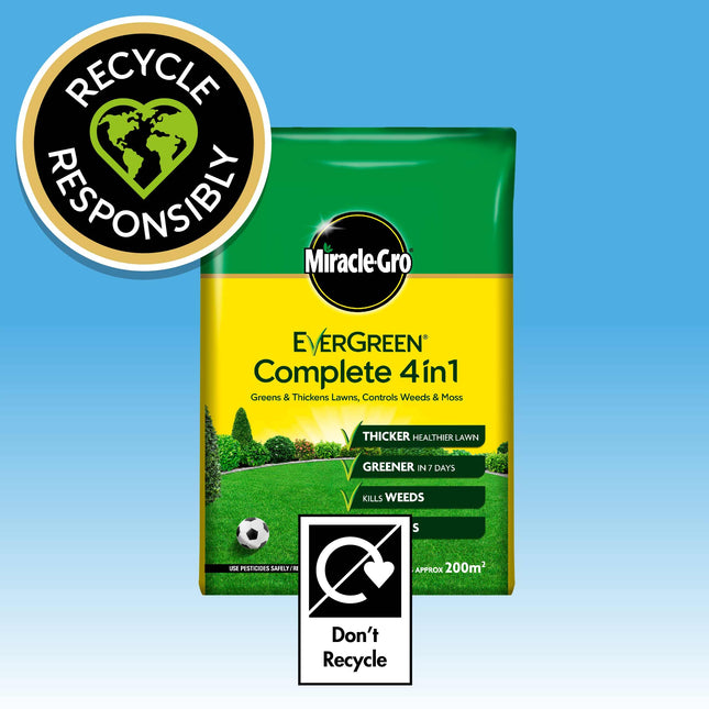 Miracle-Gro Evergreen Complete 4 in 1 Lawn Food - 360 m2, 12.6 kg, Lawn Food, Weed & Moss Control