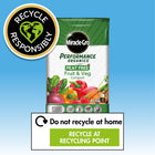 Miracle-Gro 121060 Performance Organics Fruit and Veg PEAT FREE Compost, 40L, White