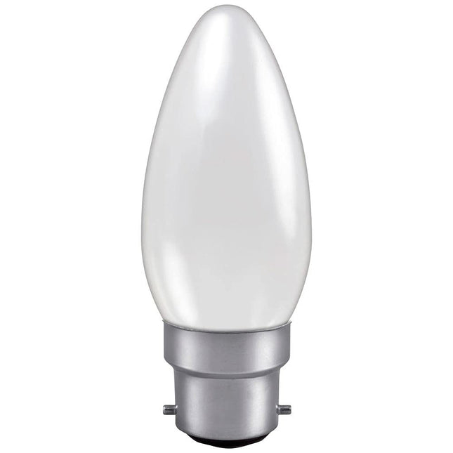 2X Opal Candle Light Bulb 40w / BC Bayonet Cap White Pearl Soft Lamps