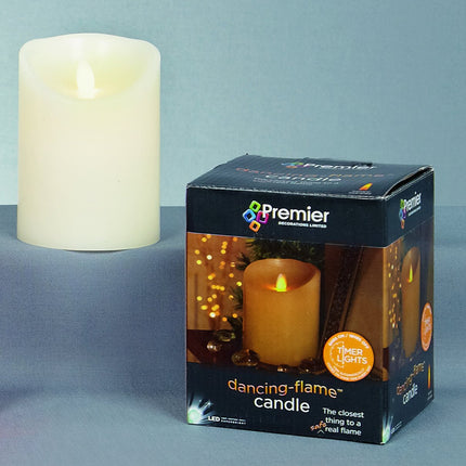 Premier 13cm Dancing Flame Battery Operated Light up Flickering Candle