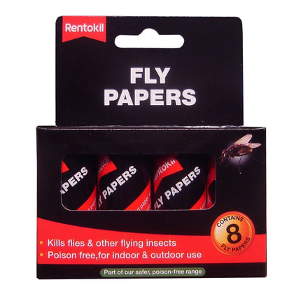 Rentokil FF89 Pesticide Free Fly Paper (Pack of 24)