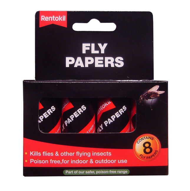 Rentokil FF89 Pesticide Free Fly Paper (Pack of 24)