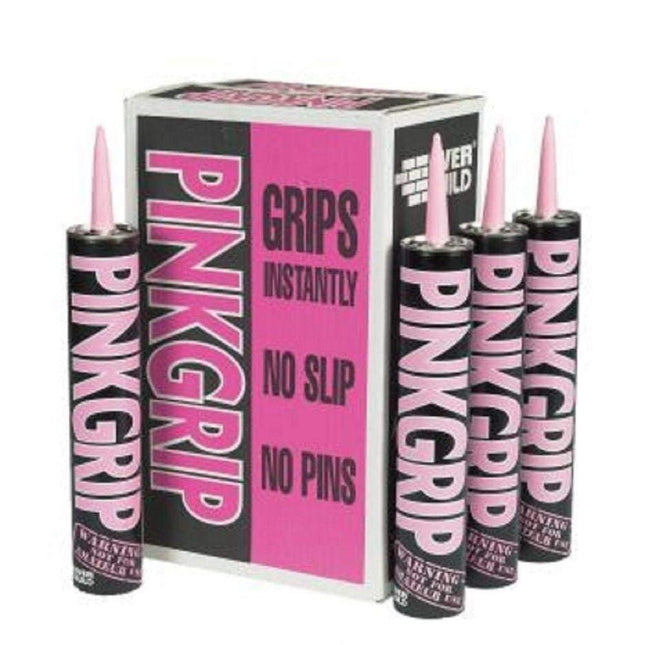 2xPinkgrip Building Adhesive 350ml - 12 Tubes Pink Gr