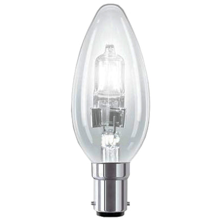 x10 28w = 40W CANDLE B15 SBC Dimmable Halogen Energy Saver 28w = 40w Light Bulbs 220-240v - Eveready S4872