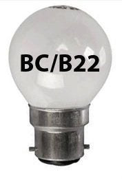 1x Opal Golf Light Bulb 25w / BC Bayonet Cap White Pearl Soft Lamps