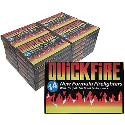 Quickfire Fire Lighters Firelighters Bulk Pack Hotspots Burners BBQ COAL LIGHTERS WOOD BURNERS (24)