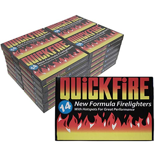 Quickfire Fire Lighters Firelighters Bulk Pack Hotspots Burners BBQ COAL LIGHTERS WOOD BURNERS (24)