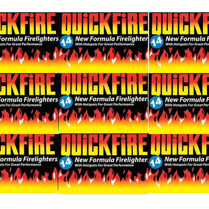 Quickfire Fire Lighters Firelighters Bulk Pack Hotspots Burners BBQ COAL LIGHTERS WOOD BURNERS (9)
