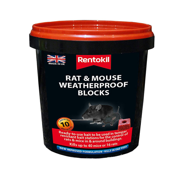 2 x Mouse & Rat Weatherproof Blocks Pack of 10