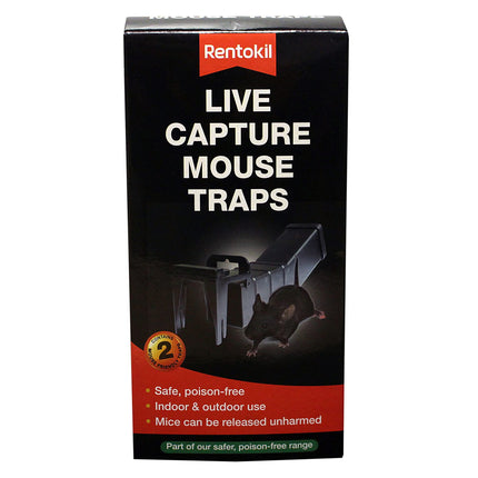 Rentokil PTM80 Live Capture Mouse Traps (Pack of 2)