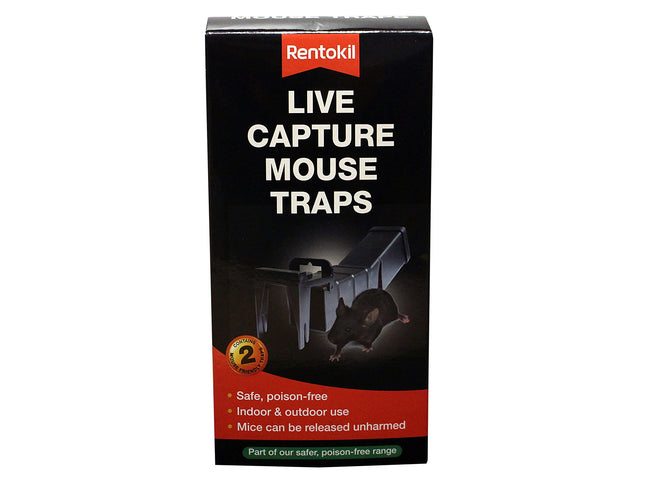 Rentokil PTM80 Live Capture Mouse Traps (Pack of 2)