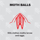 Rentokil RKLPSM97 Moth Balls (Pack of 20), Clear, 10.3x14.5x4.3 cm