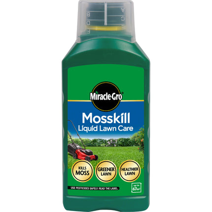 Miracle-Gro Mosskill Liquid Lawn Care, 1 litre concentrate, 67 m² coverage