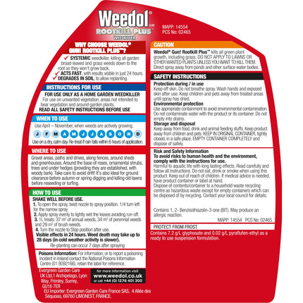 Weedol Rootkill Plus Weedkiller, Spray, 1 Litre