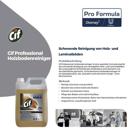 Cif Professional Wood Floor Cleaner Liquid 5L