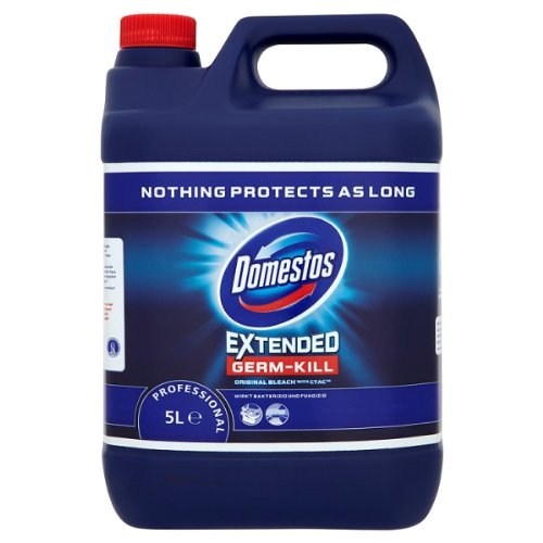 Domestos Professional Extended Germ-Kill Original Bleach wit CTAC 5L (Pack of 4 x 5Ltr)