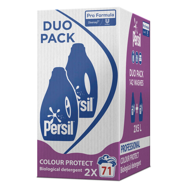 Persil Pro Formula Colour Protect Laundry Detergent, Bleach Free, Tough Stain Removal, Vibrant Colours, 2 x 5L