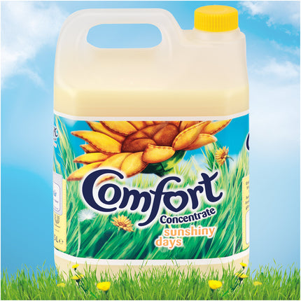 Comfort Fabric Conditioner and Softener Liquid, Sunshiny Days, Extra Clean And Fresh Fragrance For Clothes, Bulk 5 Litre, 142 Washes