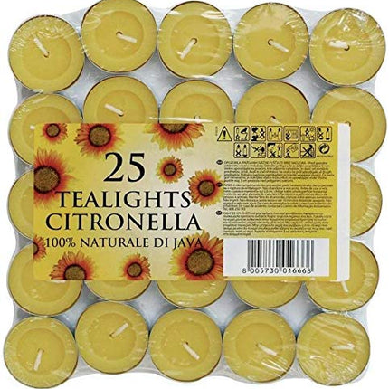 Prices Citronella Tealights Candle (Pack of 25 x 3 = 75 Candle) - 016668 x 3