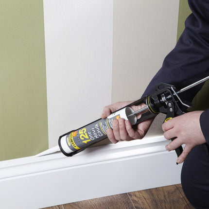 Everbuild 2 x Everflex 125 WHITE One Hour Decorators Caulk LARGE 380ml