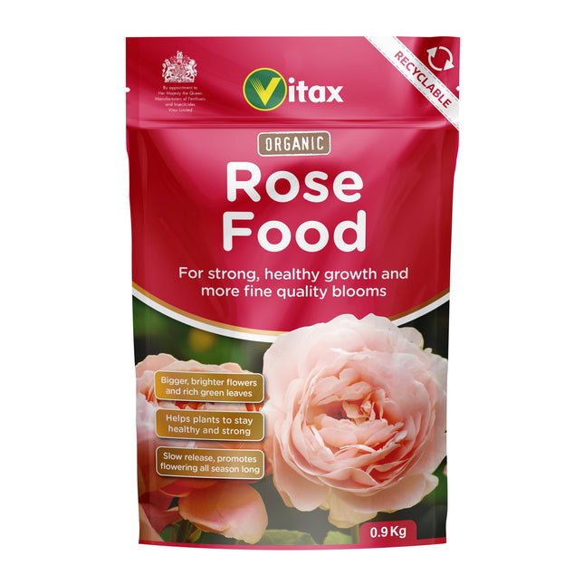 Vitax Ltd 6ORF901 Vitax Organic Rose Feed 0.9KG Resealable Pouch