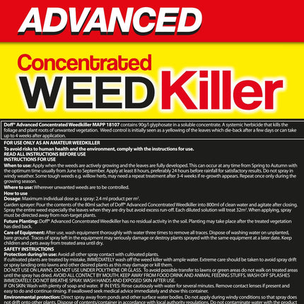 Doff Advanced Concentrated Weedkiller 3 x 80ml sachets