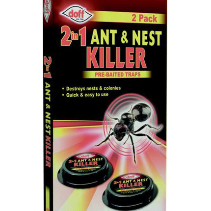 Doff 2 in 1 Ant & Nest Killer Bait Station 2pk