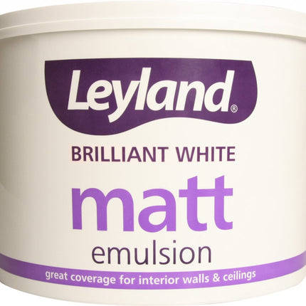 Leyland Matt Emulsion 10L Brilliant White