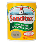 Sandtex Ultra Smooth Masonry Paint 5L Light Grey