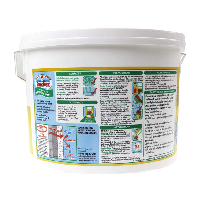 Sandtex Ultra Smooth Masonry Paint 7.5L Magnolia