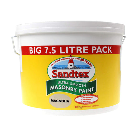 Sandtex Ultra Smooth Masonry Paint 7.5L Magnolia