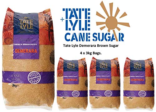 Tate & Lyle 12kg Brown Demerara Sugar Poly Bag {4 x 3kg Bags}