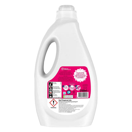 2 Pack of Surf Tropical Oasis Biological Liquid Detergent with exotic Fragrance, 2.16 Liters 80 Washes, An exotic blend of Tropical Lily and Ylang Ylang!