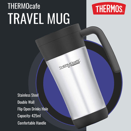 Thermo Cafe 80646 Travel mug, Stainless Steel/Plastic, 425ml