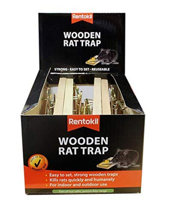 Rentokil R.KIL WOODEN RAT TRAP PWL02