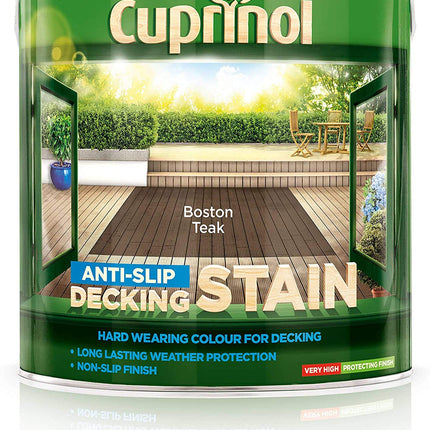 Cuprinol 2 x anti slip Decking Stain Boston Teak 2.5L