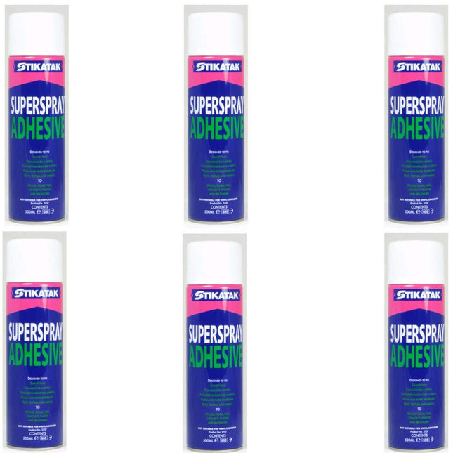 Stikatak All Purpose Superspray Adhesive - 500ml (6)