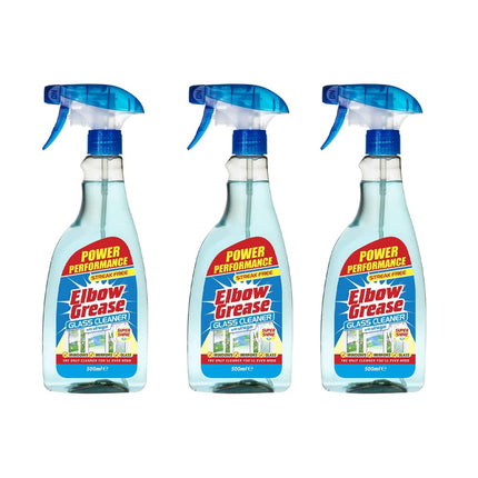 Elbow Grease Glass Cleaner with Vinegar for Windows and Mirrors, 500 ml - Window Cleaning Equipment (Pack of 3)